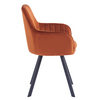 Scaun dining moderne, ţesătură Velvet teracot, RUST