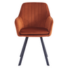 Scaun dining moderne, ţesătură Velvet teracot, RUST