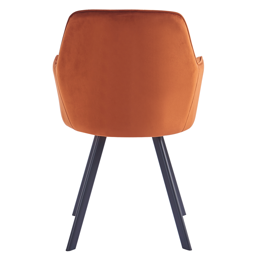 Scaun dining moderne, ţesătură Velvet teracot, RUST