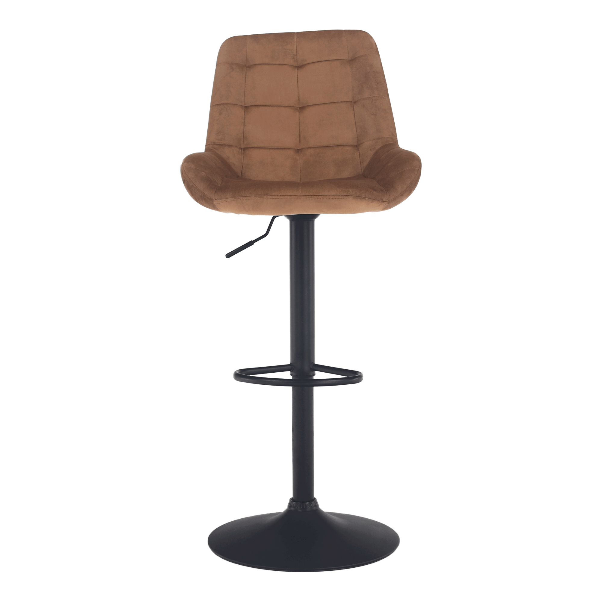 Scaun de bar, material textil Velvet maro, spatar inalt CHIROS NEW