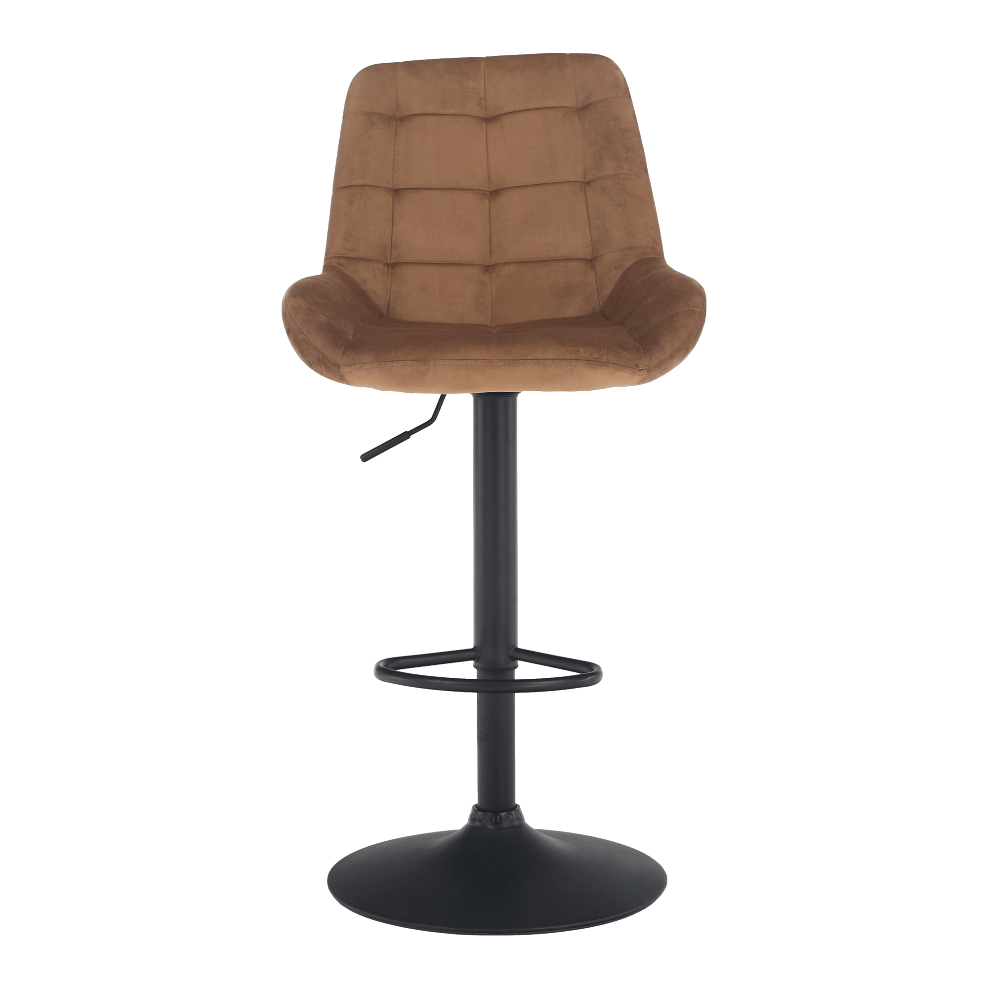 Scaun de bar, material textil Velvet maro, spatar inalt CHIROS NEW