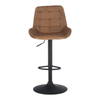 Scaun de bar, material textil Velvet maro, spatar inalt CHIROS NEW