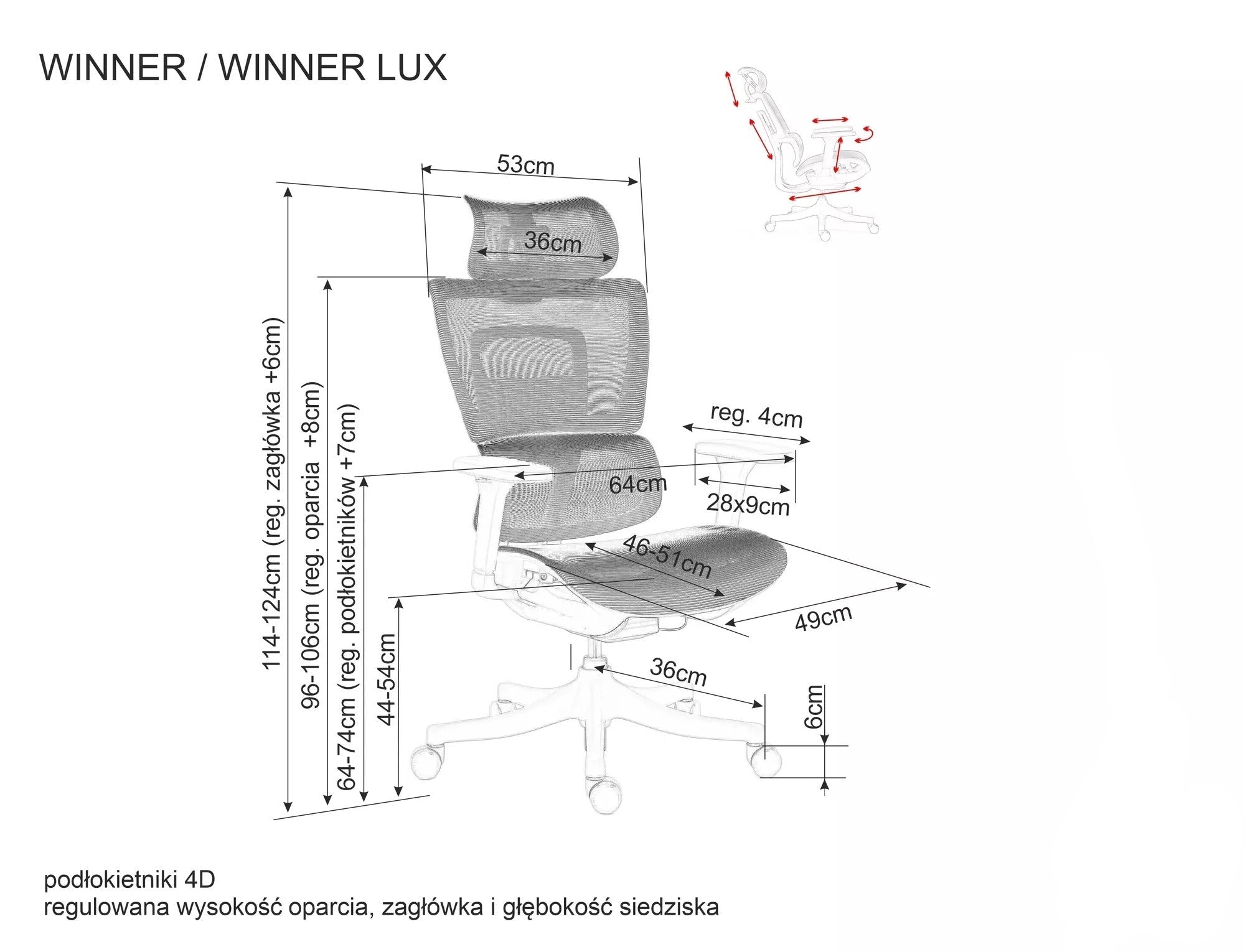 Scaun de Birou Ergonomic WINNS LUX – Excelență în Personalizare și Suport