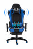Scaun gaming Scaun computer Scaun de birou Scaun gamer pentru PC Scaun rabatabil ergonomic cu spatar inalt cu suport pentru picioare Tetiera masaj Suport lombar Scaun de birou din piele Scaun pivotant pentru jocuri negru/albastru - CentrumScaune.ro