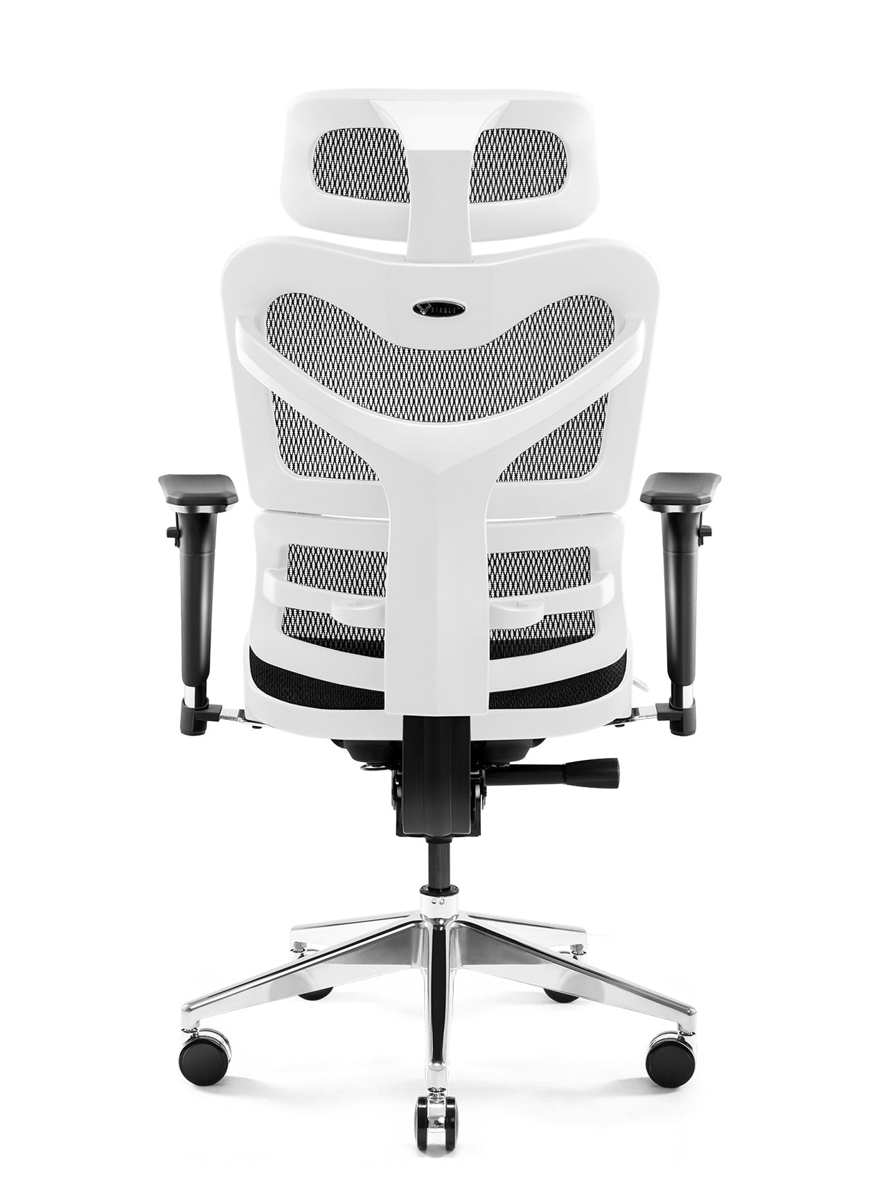 Scaun Birou Ergonomic Comandor CDM 9500 Alb-Negru, Spătarul/Tetiera Reglabila