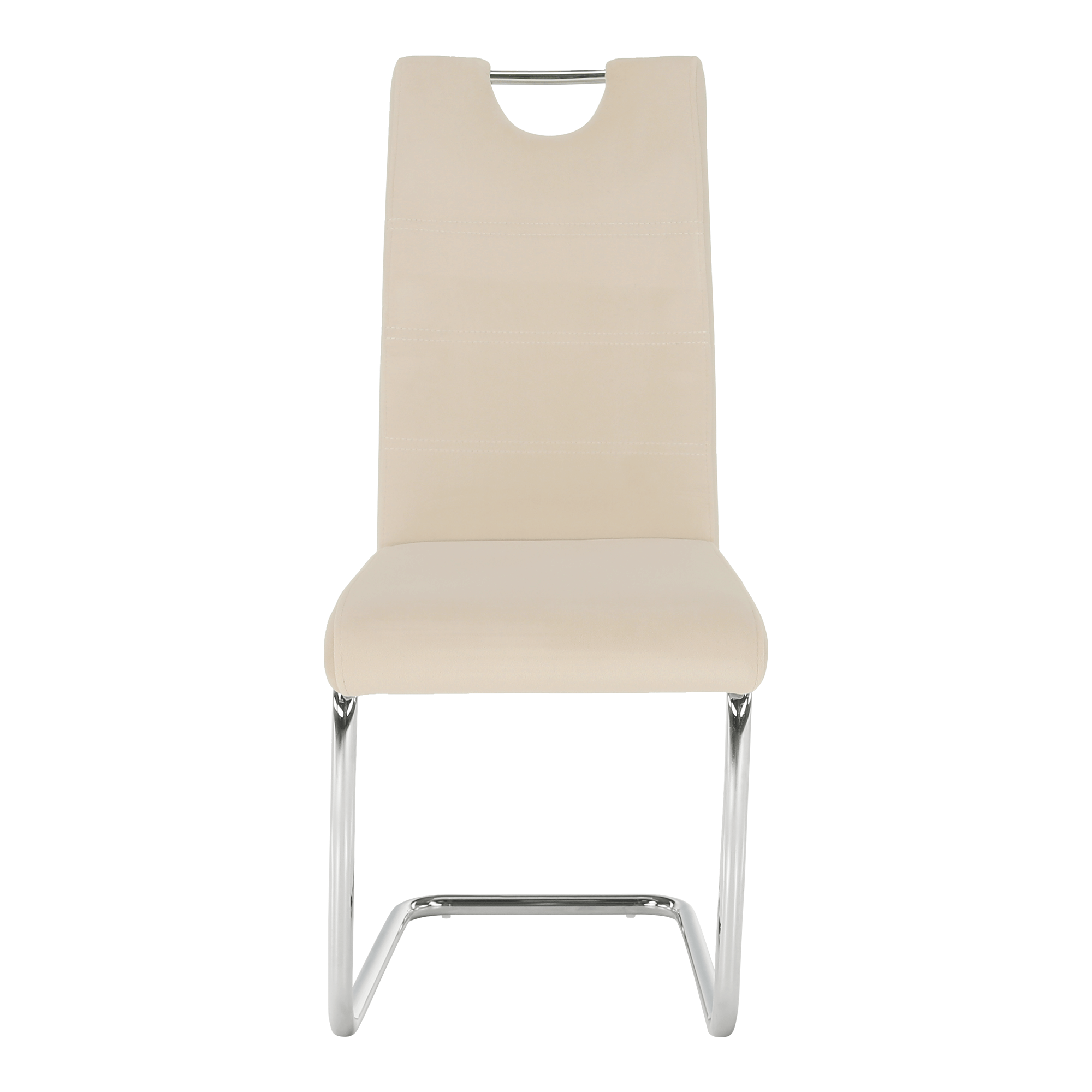 Scaun de bucatarie de catifea, Crem, Irina