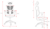 Scaun ergonomic multifunctional VE 5901 Alb-Gri