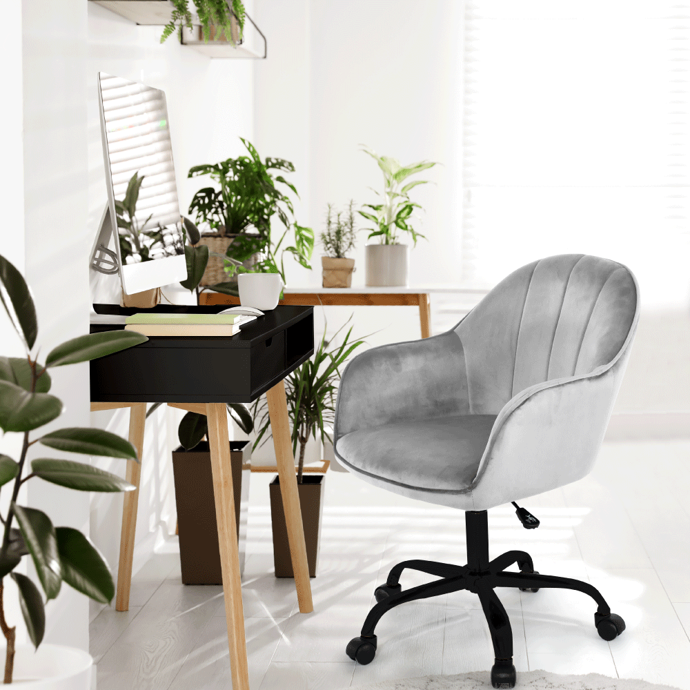 Scaune de Birou Catifea, SEVILIA, Gri