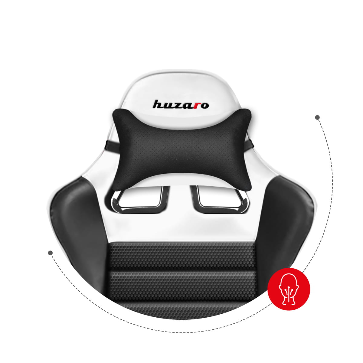 Scaune de Gaming, Mesh, Suport Lombar, Alb