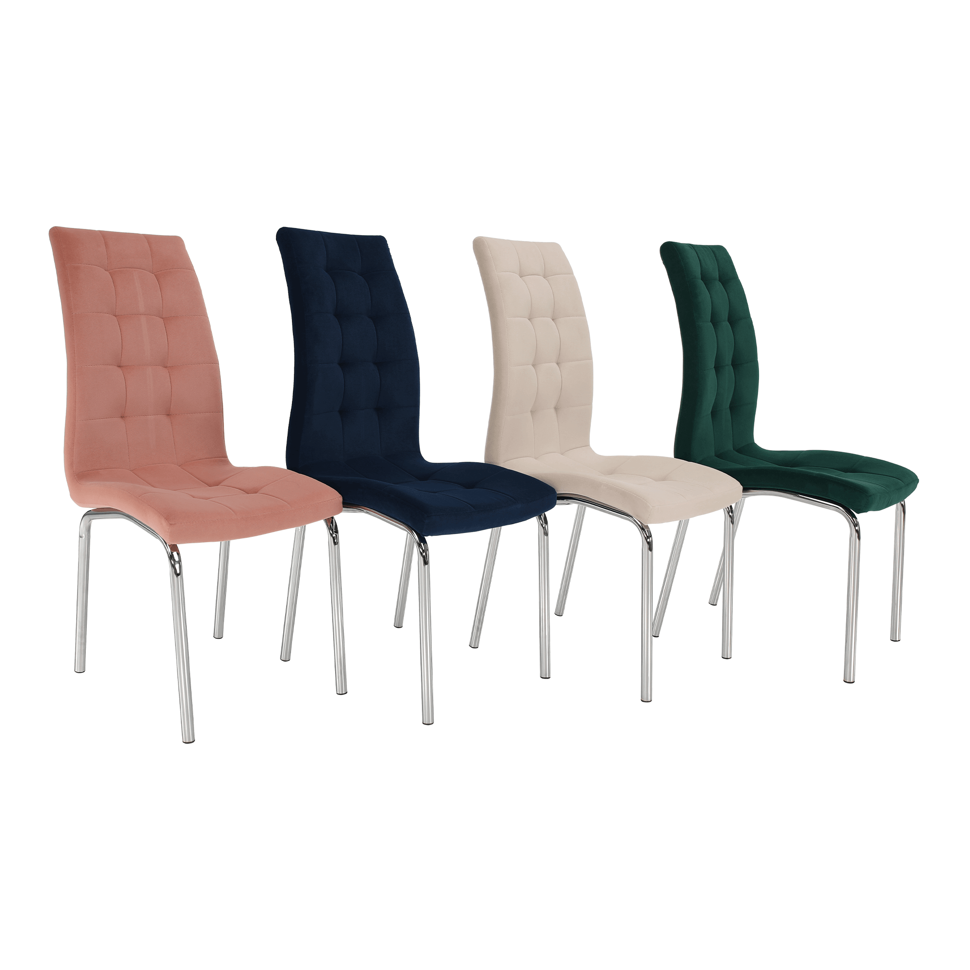 Scaune bucatarie bej cromate Dalia