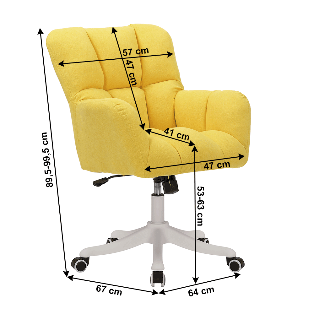 Scaun Birou Galben Lorella - CentrumScaune.ro