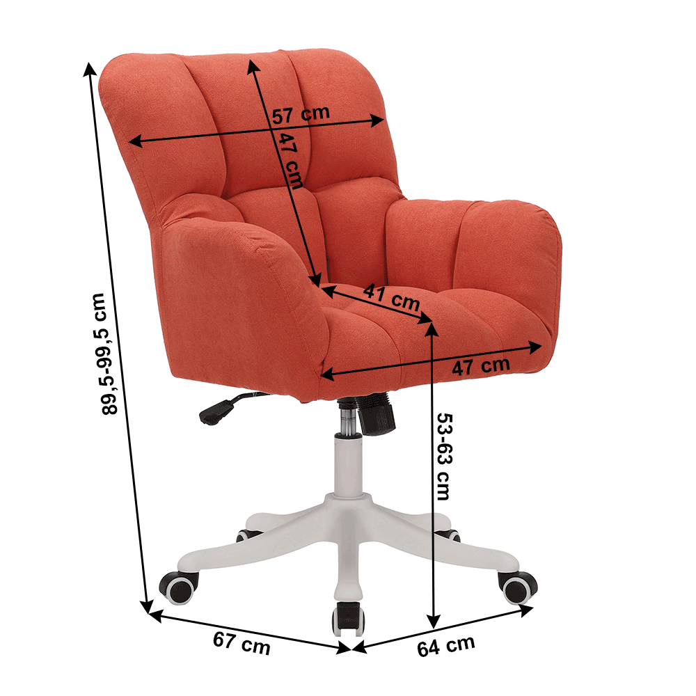 Scaun Birou Rosu Lorella - CentrumScaune.ro