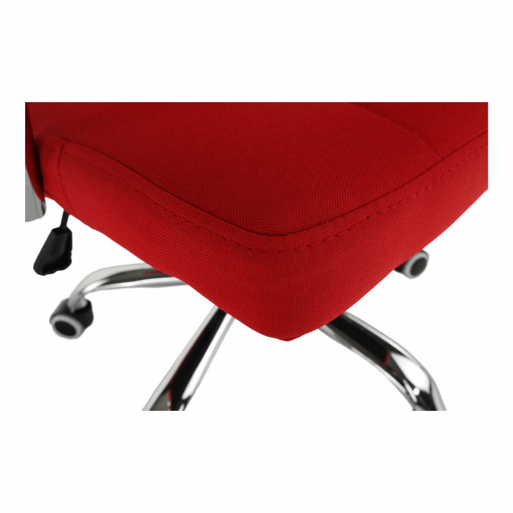 Scaun birou rosu cromat stofa 5886
