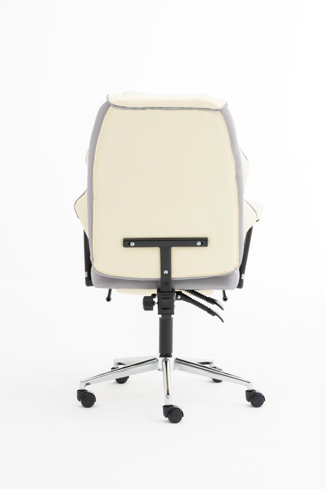 Scaun directorial recliner, suport picioare, Alb perlat 051