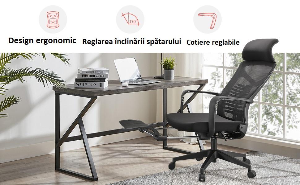 Scaun Gaming cu Suport de Picioare Petti