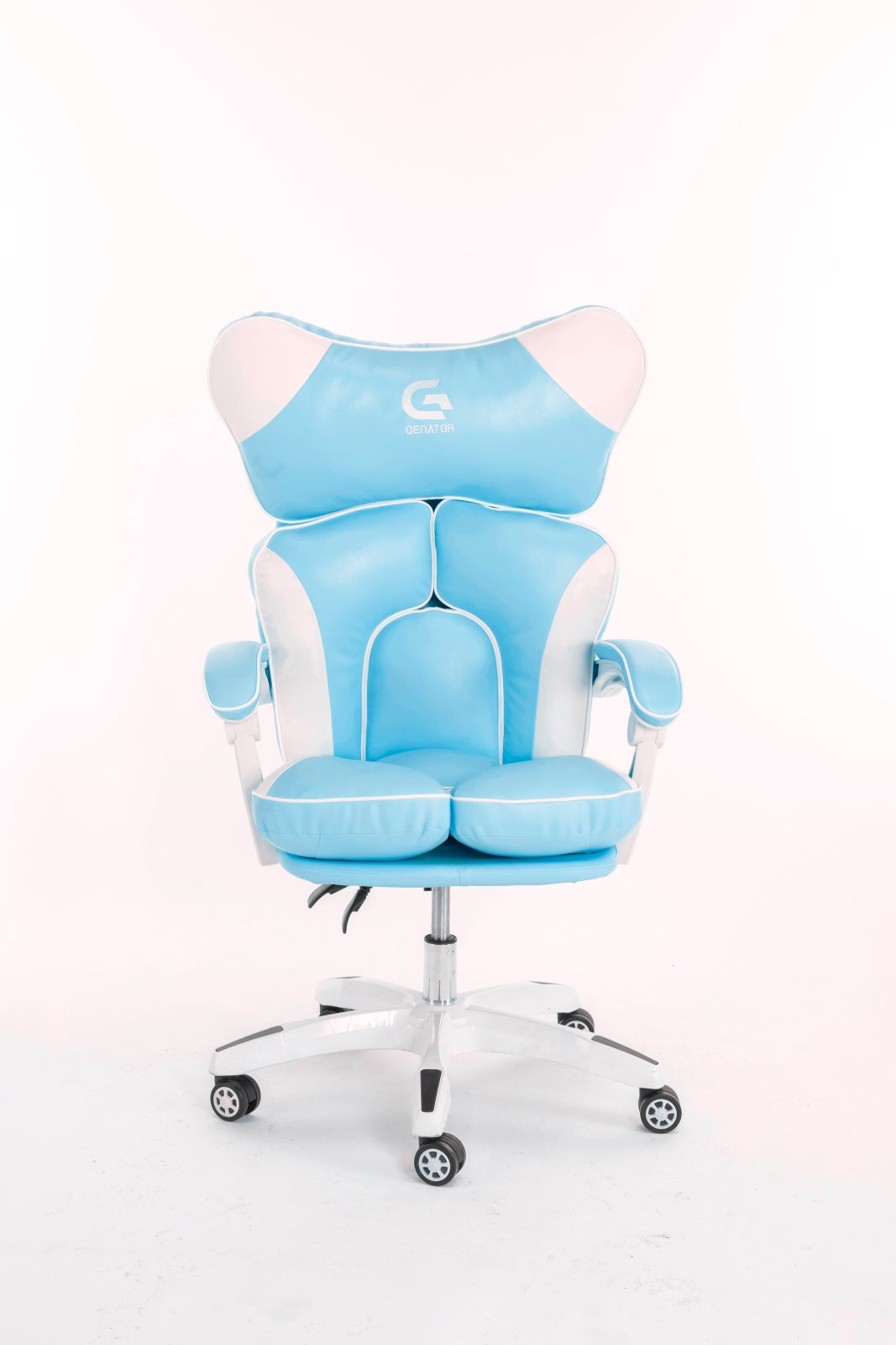 Scaune gaming femei, scaun birou, burete bufant, piele ecologică, Roz/Alb 003 - CentrumScaune.ro