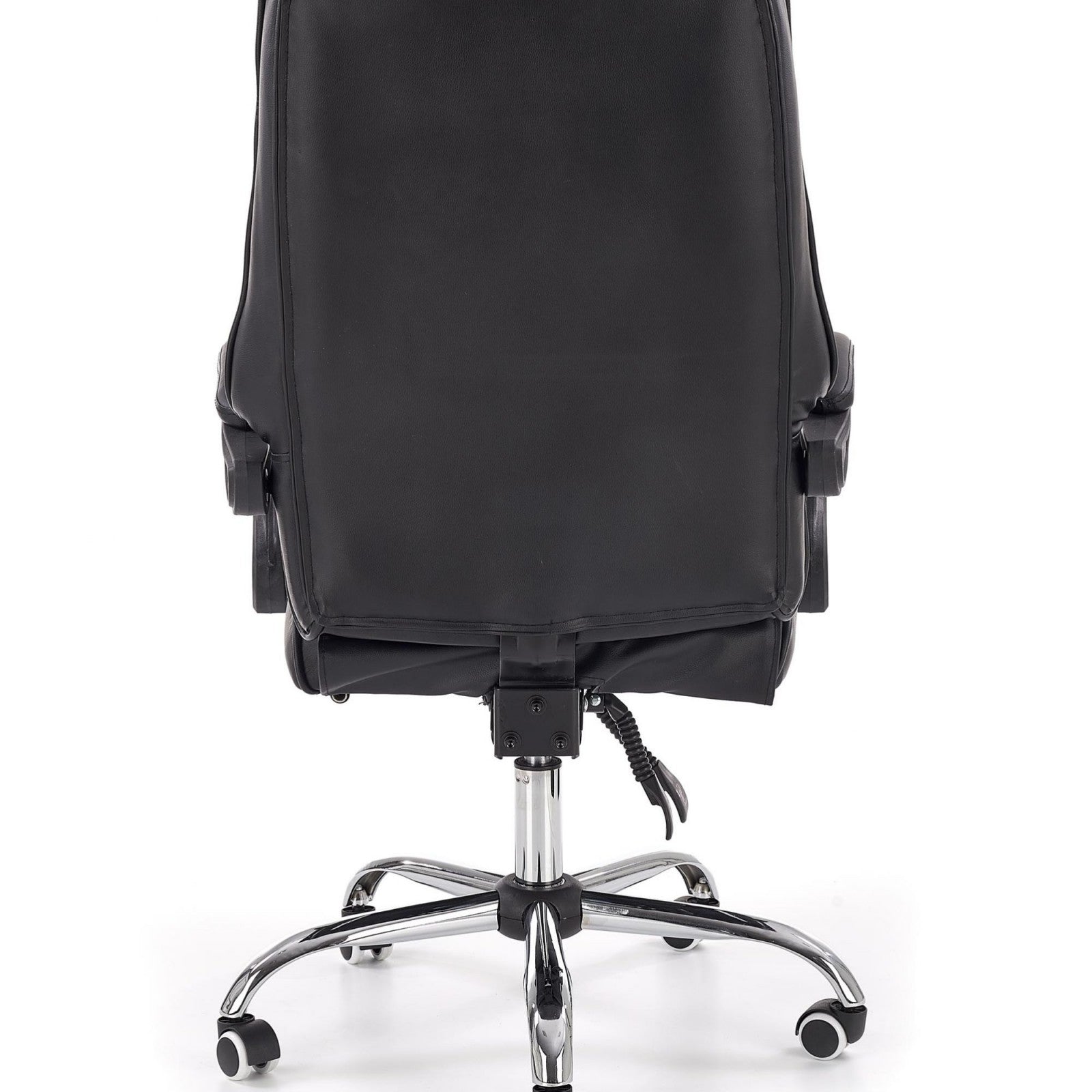 Scaun de birou directorial, recliner, tapitat cu piele ecologica, mecanism TILT, Vilda, negru