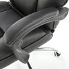 Scaun de birou directorial, recliner, tapitat cu piele ecologica, mecanism TILT, Vilda, negru