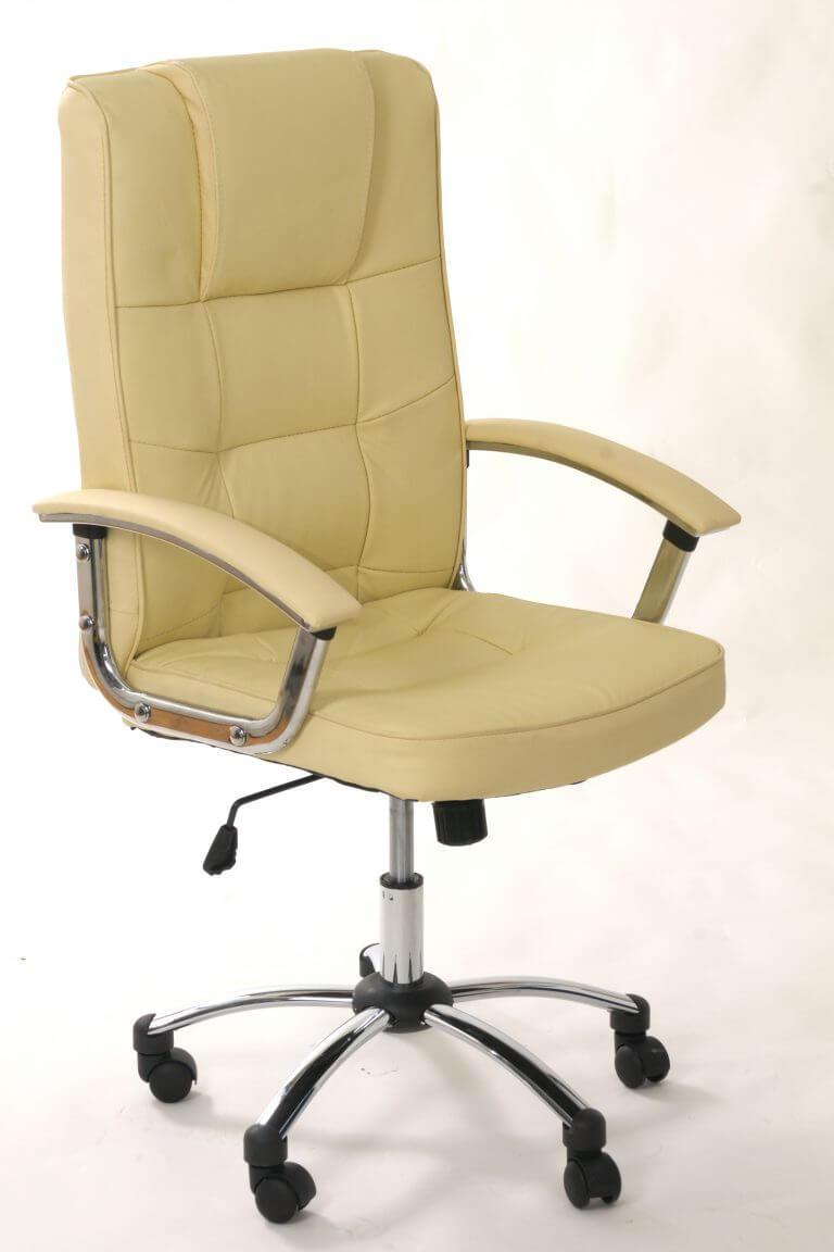 Skye high back cream leather faced executive 2025 chair