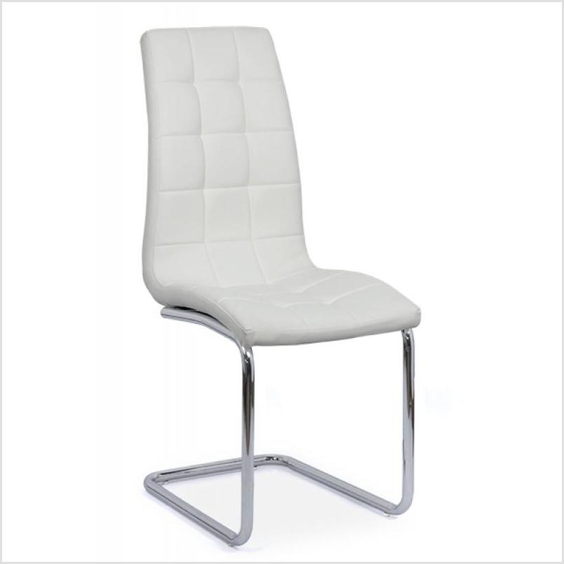 Scaune bucatarie alb cromate 231S