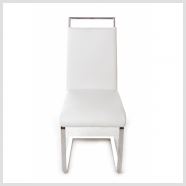 Scaune bucatarie de lux italian, tapitat piele ecologica 1050 Alb, l42xA44xH53 cm