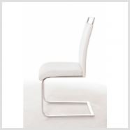 Scaune bucatarie de lux italian, tapitat piele ecologica 1050 Alb, l42xA44xH53 cm