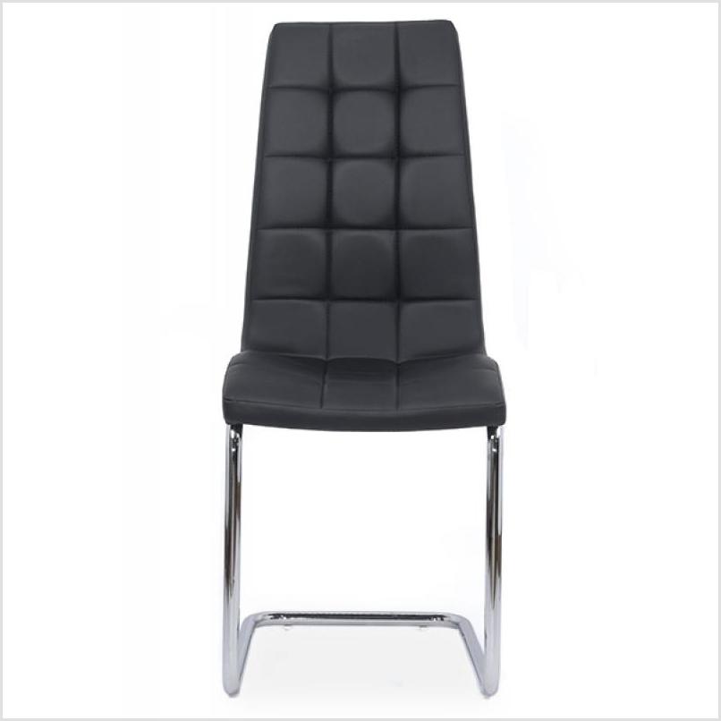 Scaune bucatarie negre cromate 231S