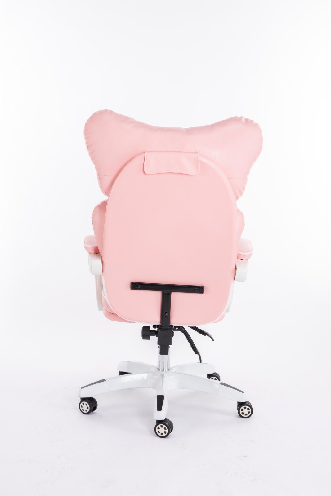 Scaune gaming femei, scaun birou, burete bufant, piele ecologică, Roz/Alb 003