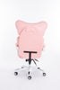 Scaune gaming femei, scaun birou, burete bufant, piele ecologică, Roz/Alb 003