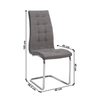 Scaune Dining de bucatarie, sanie metalica, textil