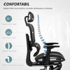 Scaun birou, scaun de birou ergonomic din plasă cu brațe, 3D, spătar inclinabil negru