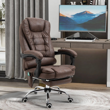Scaun Birou cu Încălzire și Masaj – Model XL8755, Maro