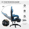 Scaun Birou Sport, Gaming Sport Negru/Albastru, piele ecologica PU