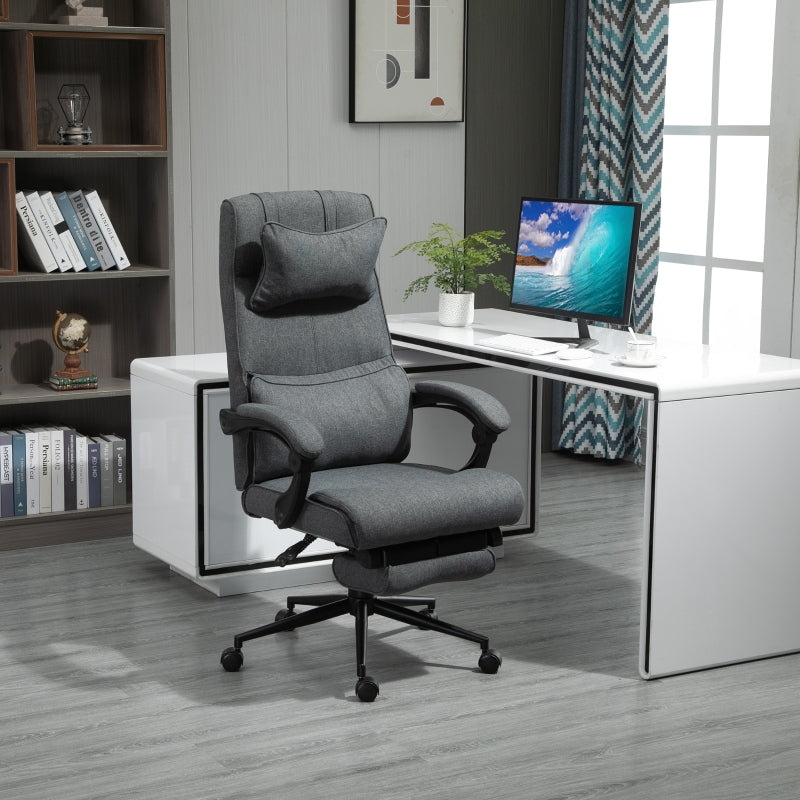 Scaunul de birou ergonomic și captușit ErgoFlex Pro, Gri