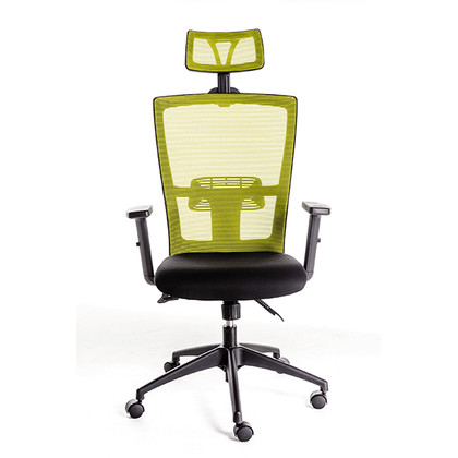 Scaun ergonomic mesh cu tetiera, Verde - CentrumScaune.ro