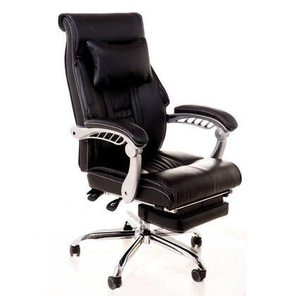 Scaune birou ergonomice, tapitat piele ecologica 6758 negru, l51xA51xH108-116 cm - CentrumScaune.ro