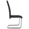 Scaune dining sanie metalica, piele ecologica, gri deschis, Abirea