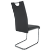 Scaune dining sanie metalica, piele ecologica, gri deschis, Abirea
