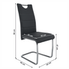 Scaune dining sanie metalica, piele ecologica, gri deschis, Abirea