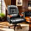 Scaun Birou Directorial 896 Negru – Putere, Eleganță și Confort Absolut