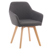 Scaune Dining,picioare lemn natur, gri - CentrumScaune.ro