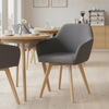 Scaune Dining,picioare lemn natur, gri - CentrumScaune.ro
