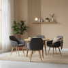 Scaune Dining,picioare lemn natur, gri - CentrumScaune.ro