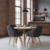Scaune Dining,picioare lemn natur, gri - CentrumScaune.ro