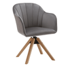 Scaun bucatarie, dining, Catifea, Lemn Fag, Berna Gri
