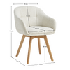 Scaun Dining Rotativ Rimer, crem/fag - CentrumScaune.ro