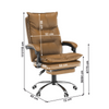 Scaun de birou ergonomic, Suport retractabil, Perne Duble, Bordo/Maro