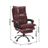 Scaun de birou ergonomic, Suport retractabil, Perne Duble, Bordo/Maro