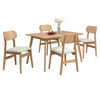Set de sufragerie 1+4, stejar natural/bej, KALEN