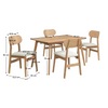 Set de sufragerie 1+4, stejar natural/bej, KALEN